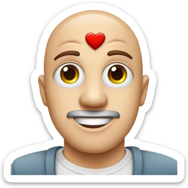 Normal heart eye emoji with a sign saying I love my man sticker