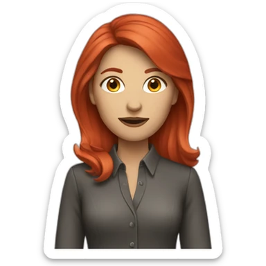 journalist-woman-red-mid-hair sticker