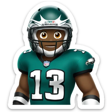 Eagles football player sticker