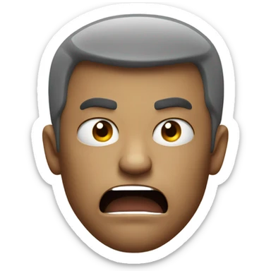 Angry man yelling sticker