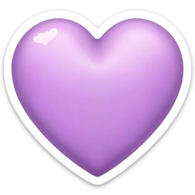 lilac heart  sticker