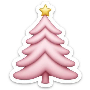 light pink christmas tree  sticker