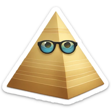 pyramid with glassses sticker