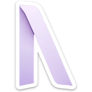 Netflix aesthetic "N" logo in pastel purple sticker