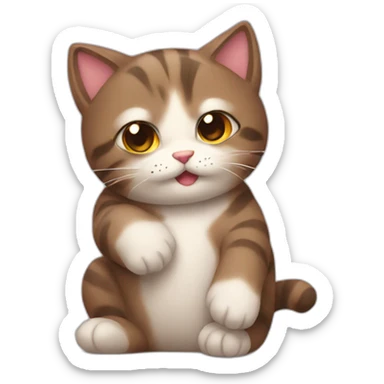 Hugs cat sticker