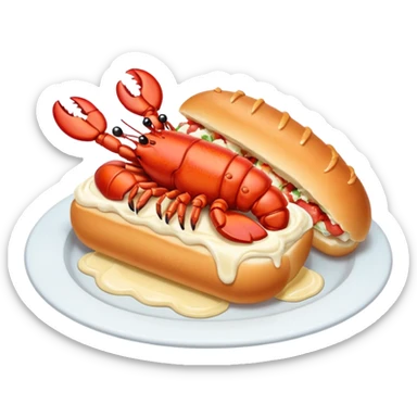 Lobster roll and ice cream sticker