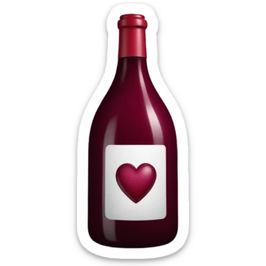 A bordeaux heart sticker