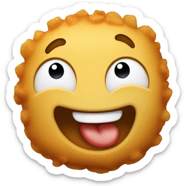 single Tater tot laughing with tears sticker