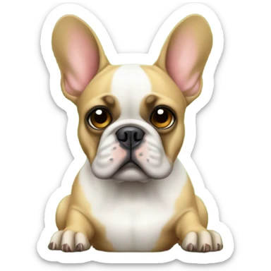 French bulldog watching football sticker