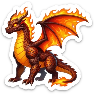 Fire dragon sticker