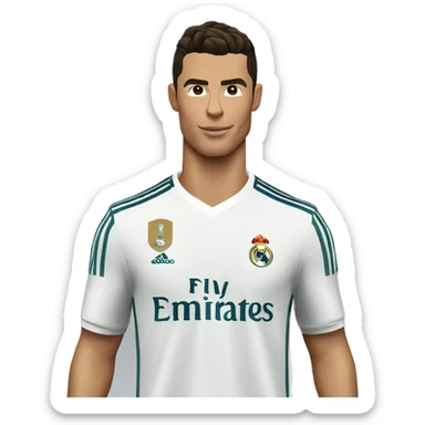 cristiano ronaldo con la camisa del real madrid sticker