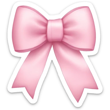 light pink ribbon bow sticker