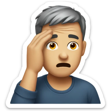 a man scratches his head in confusion sticker