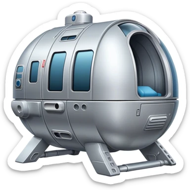 a spaceship capsule, from nasa sticker