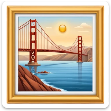 Cinematic Realistic Golden Gate Bridge Emoji sticker