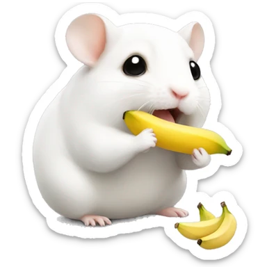 Hamster eat banana sticker
