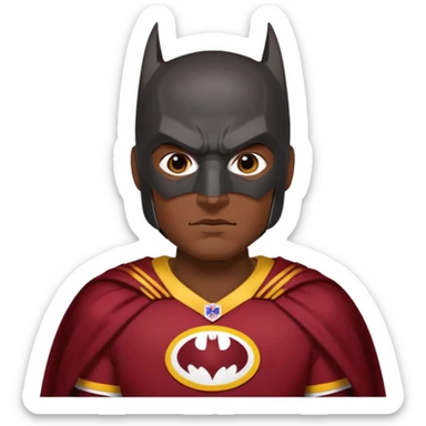 Batman with the Washington redskins uniform sticker