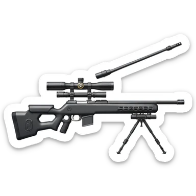 mini ICBM sniper rifle sticker
