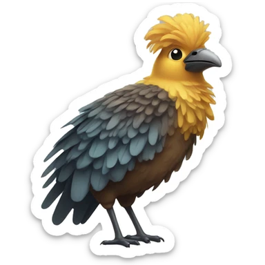  Bird with ruffled feathers  sticker