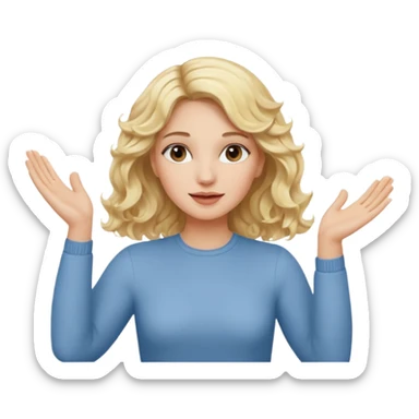 It wasn’t me, blonde wavy hair hands up sticker