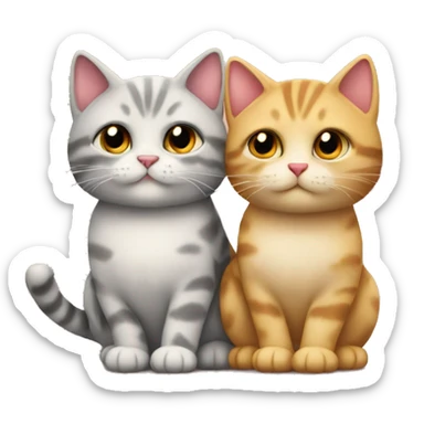 Tow cats in love  sticker