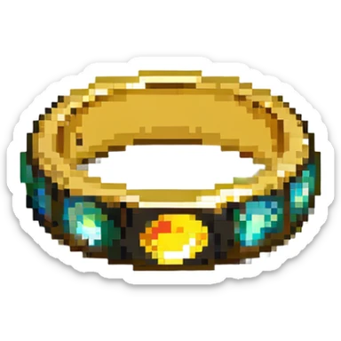Gold ring from Sonic the Hedgehog game sticker