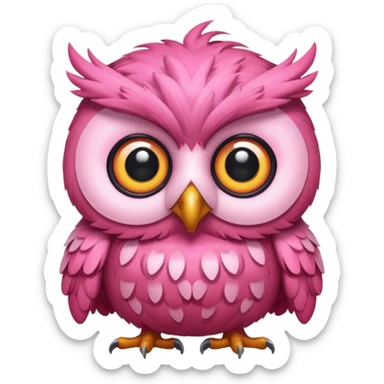 image of a pink owl sticker