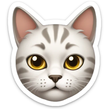 really annoyed cat sticker