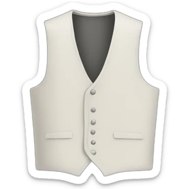 white wool sleeveless vest sticker