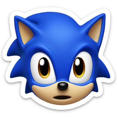 ai generated blue sonic the hedgehog sticker