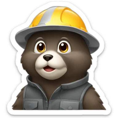 mole with hardhat sticker