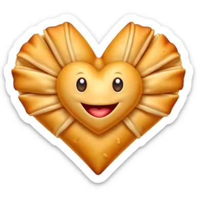Crab Rangoon heart sticker
