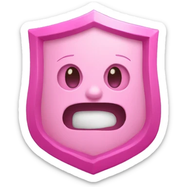 
generate emoji to copy pink shield sticker