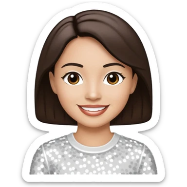 Terry Coldwell from East 17 with light skin, dark brown hair, white sequin outfit sticker