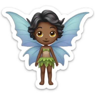 fairy with bat wings and pointy ears sticker
