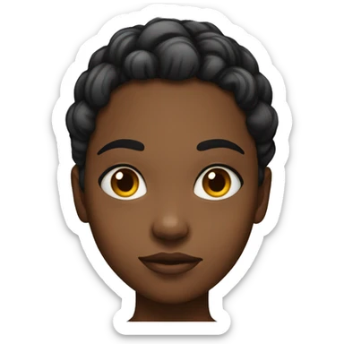Black girl giving side eye  sticker