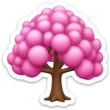 Árbol de navidad rosa sticker