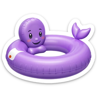 Pastel purple pool lounge float sticker