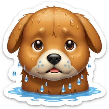 wet dog sticker