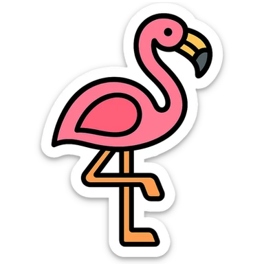 freaky flamingo sticker