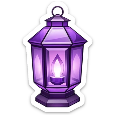 Amethyst Crystal lantern sticker