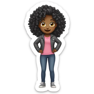 Girl curly Jaír sticker