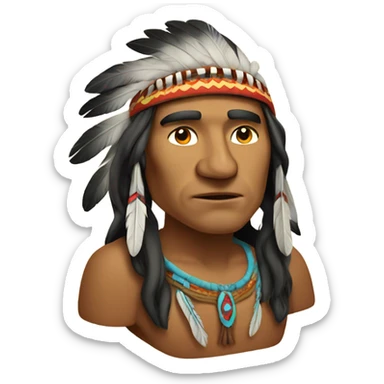 Native American chief sticker