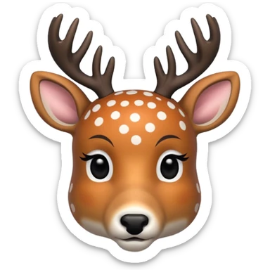 polka dot deer sticker