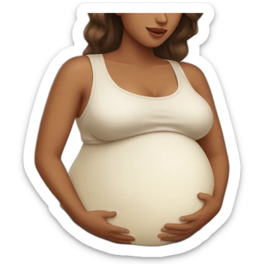pregnant-stomach sticker