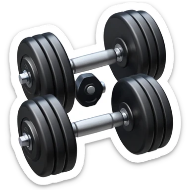 a pair of gym dumbbells sticker