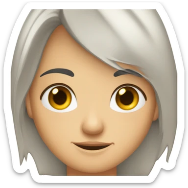 Cara con un ojo para arriba y el otro para abajo sticker