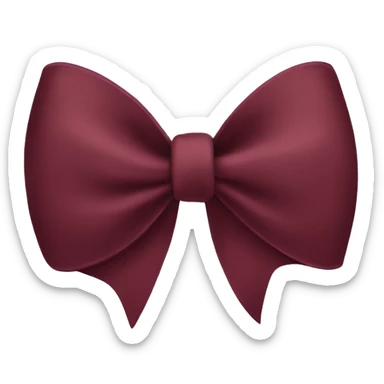 Burgundy bow sticker