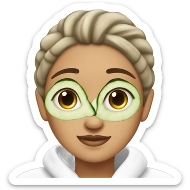 A girl having spa day sticker