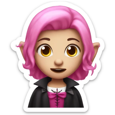 cute pink vampire  sticker